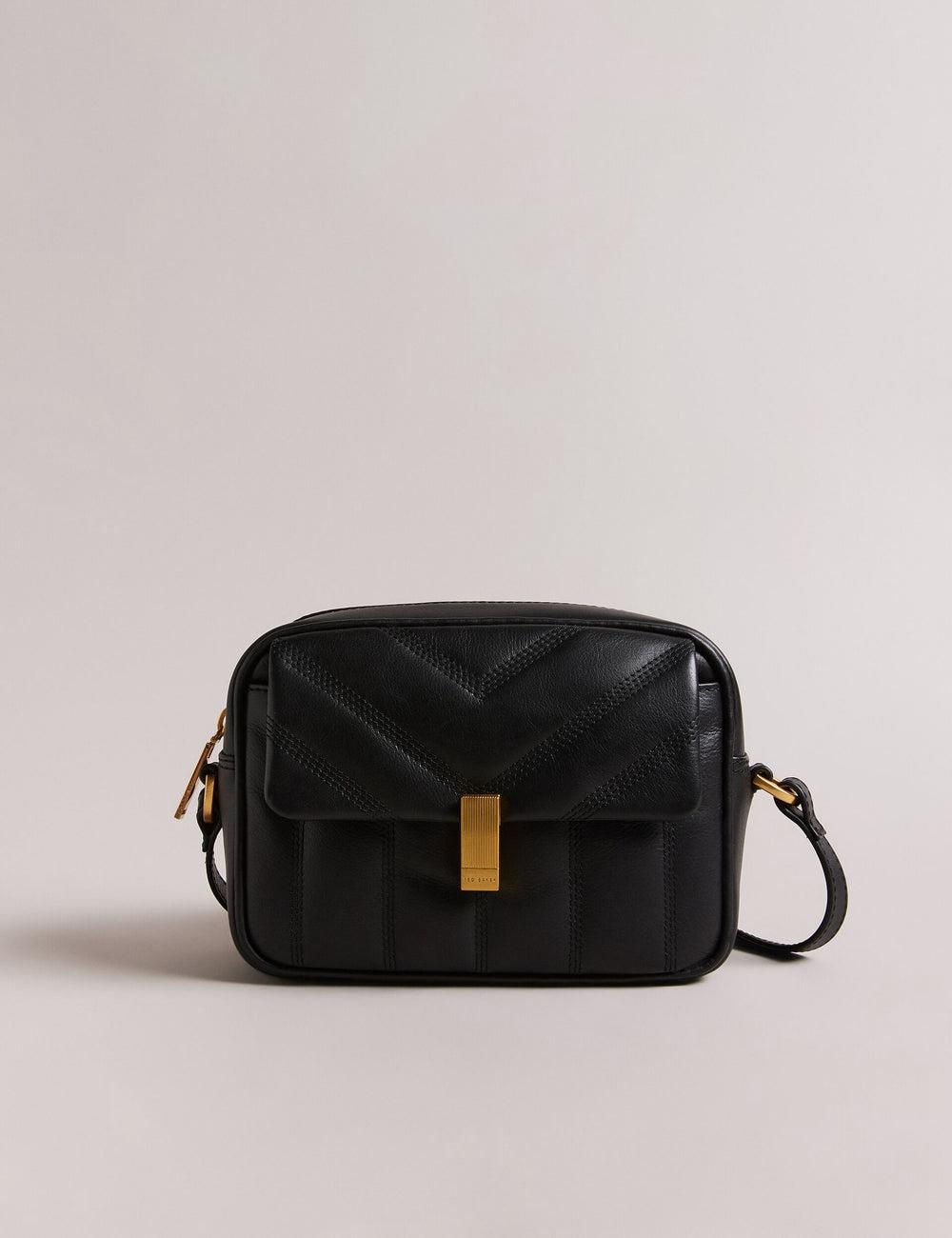 Sac Porté Épaule Ted Baker AYALILY - Quilted Leather Camera With Front Pocket Femme Noir | Paris  13826-AEYW