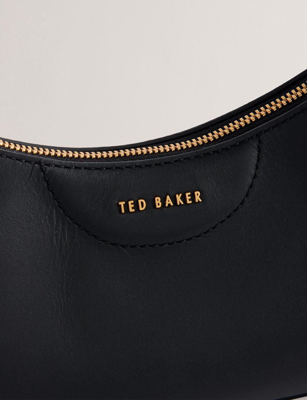 Sac Porté Épaule Ted Baker ESSIY - Leatheruette With Webbing Strap Femme Noir | Paris  05639-NWJS