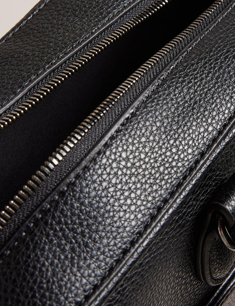 Sac Porté Épaule Ted Baker KADEN - Branded Webbing PU Leather Document Homme Noir | Paris  26904-ELXW