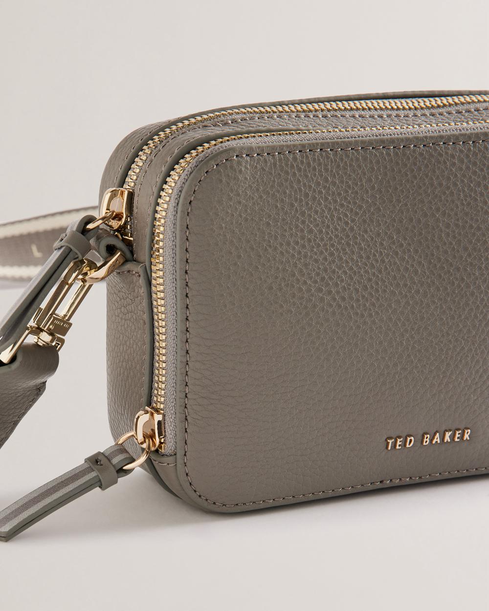 Sac Porté Épaule Ted Baker STUNNA - Mini Leather Crossbody Camera Femme Grise | Paris  05917-DJLY