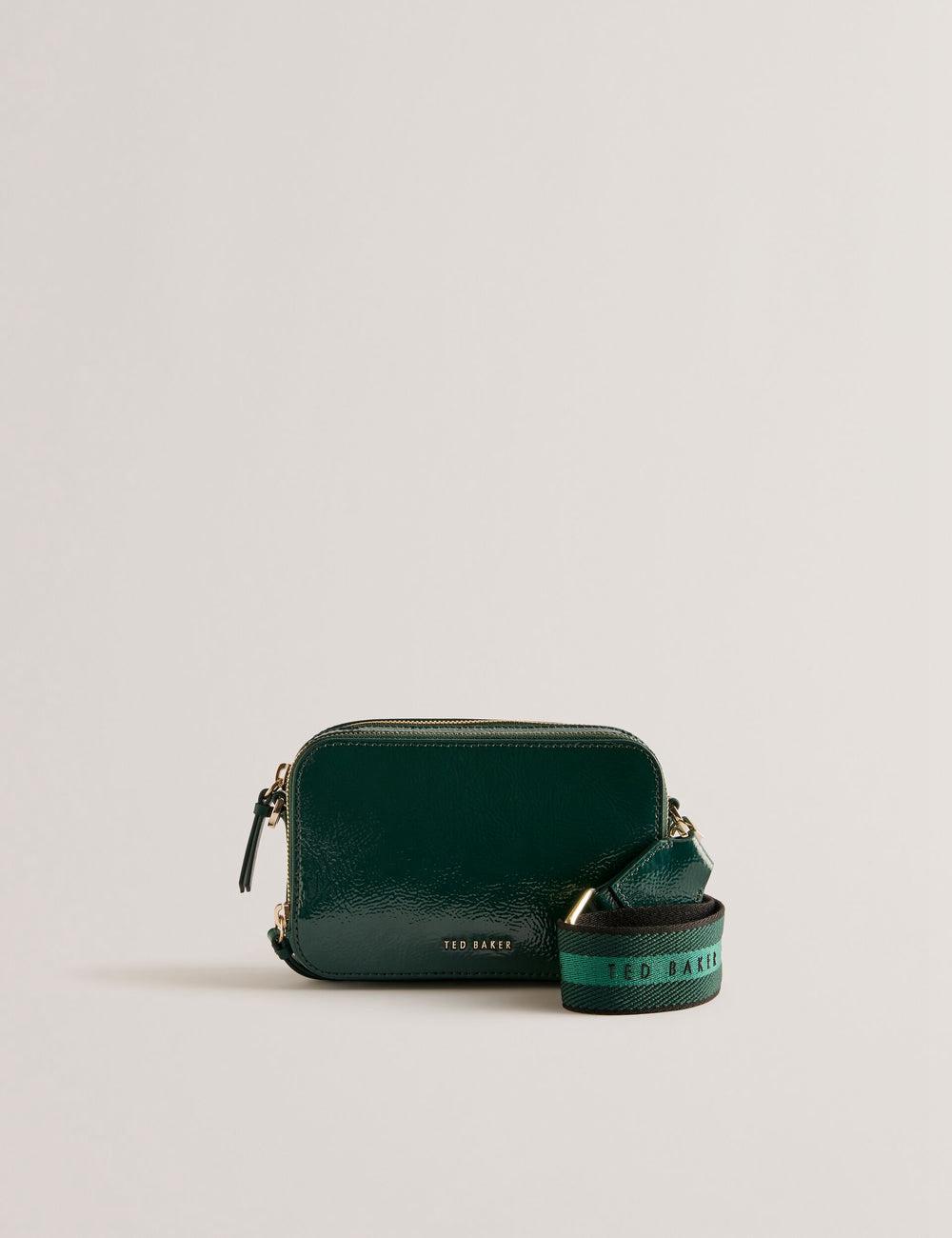 Sac Pour Appareil Photo Ted Baker STUNWA - Patent Leather Webbing Camera Femme Vert | Paris  42863-LFQX