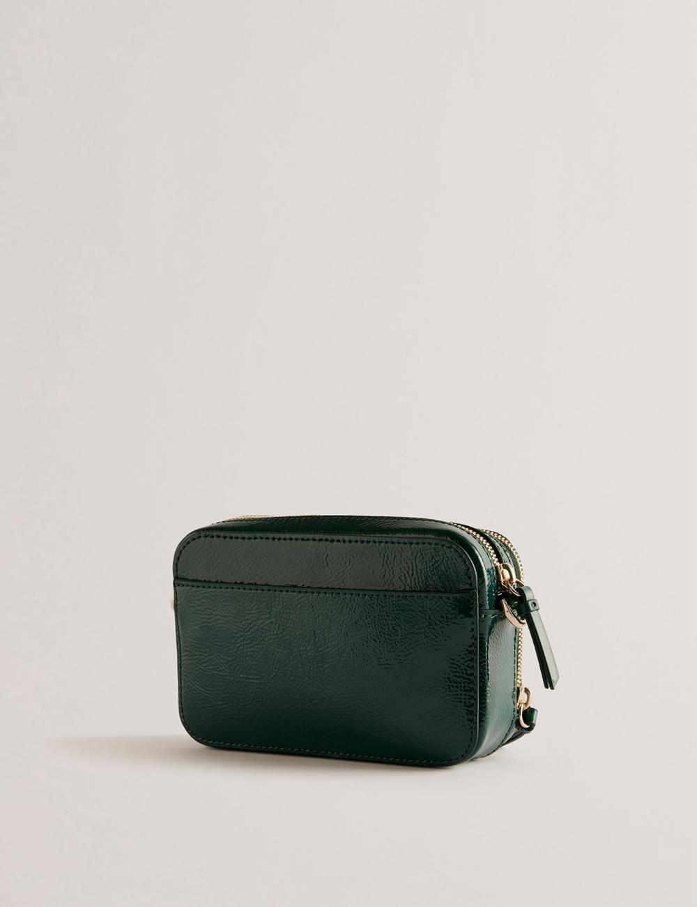 Sac Pour Appareil Photo Ted Baker STUNWA - Patent Leather Webbing Camera Femme Vert | Paris  42863-LFQX
