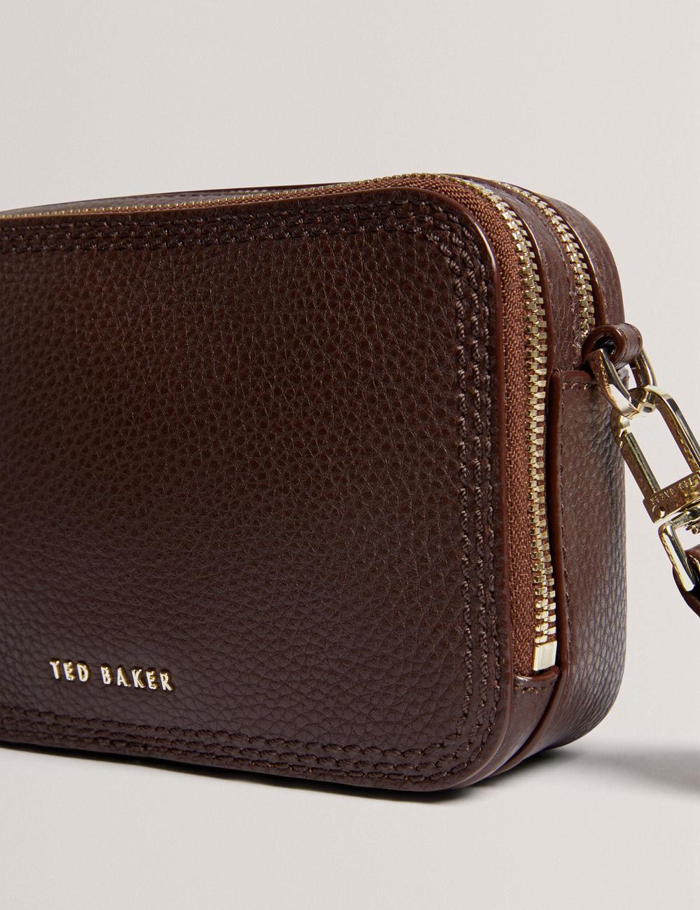 Sac Pour Appareil Photo Ted Baker WILLSA - Branded Webbing Mini Leather Camera Femme Marron | Paris  56840-ZRFI