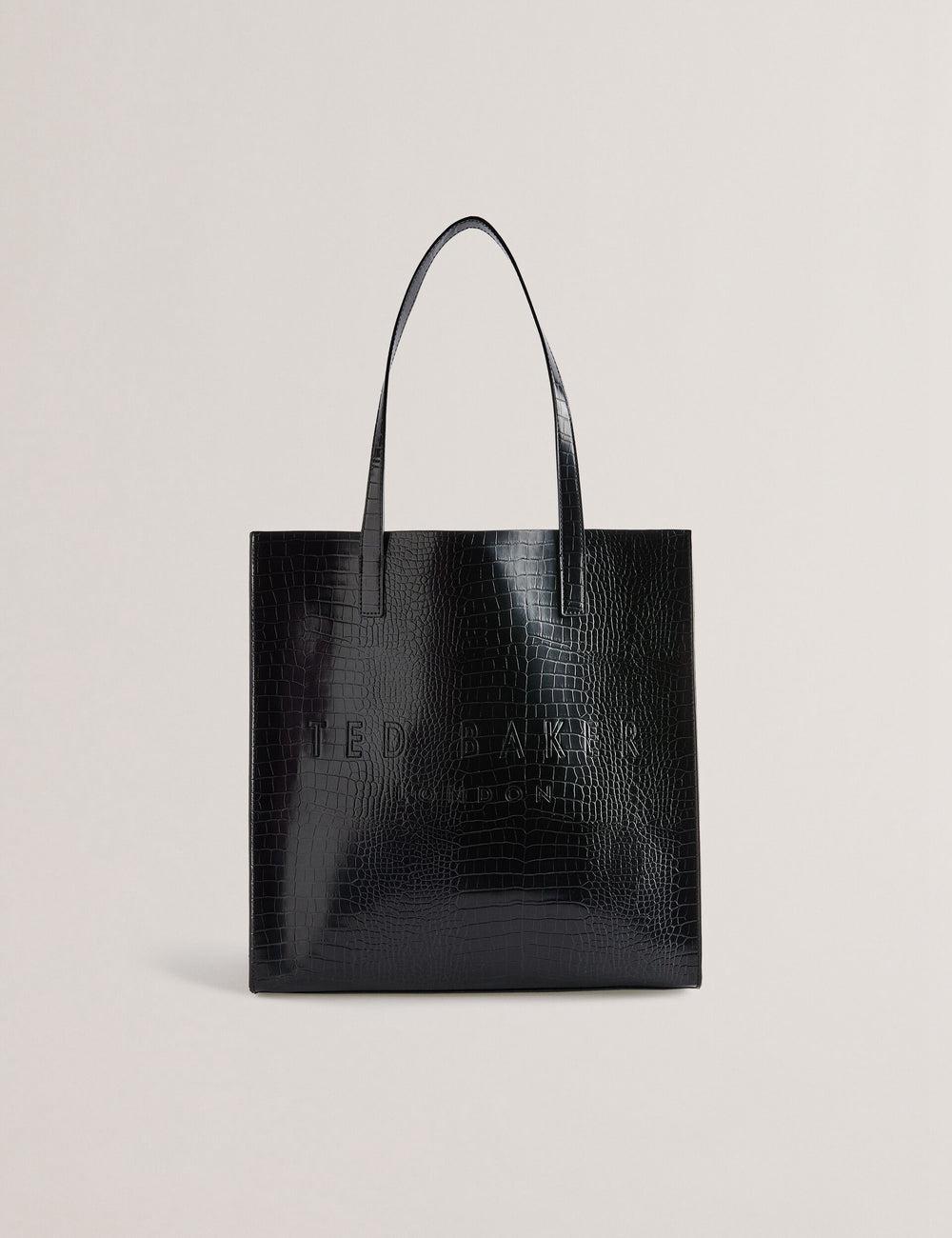 Sacs Fourre Tout Ted Baker CROCCON - Large Croc Texture Icon Femme Noir | Paris  36275-RDJG