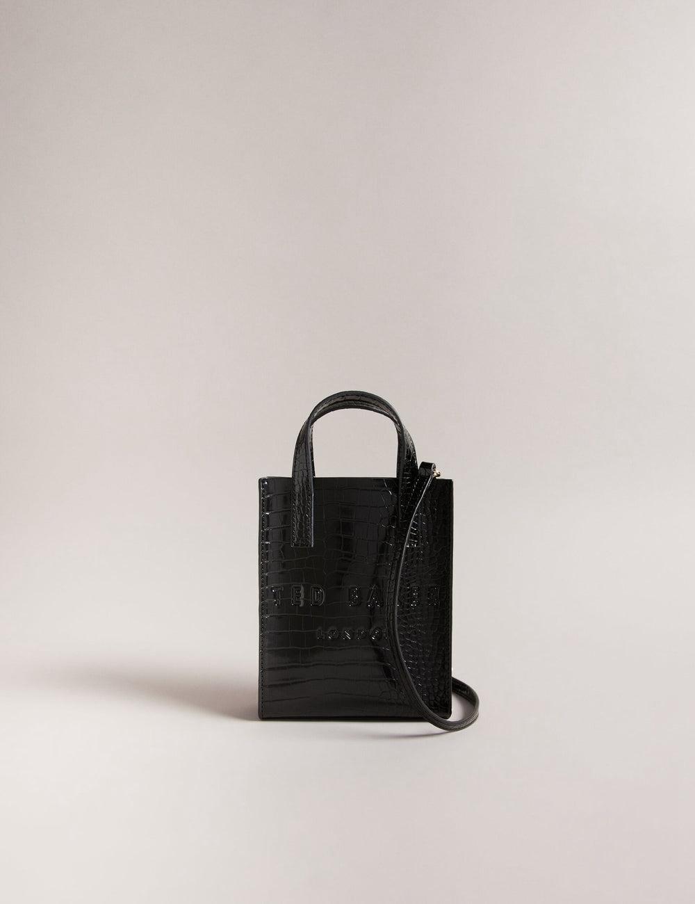 Sacs Fourre Tout Ted Baker GATOCON - Mini Croc Effect Icon Femme Noir | Paris  59768-ULHB