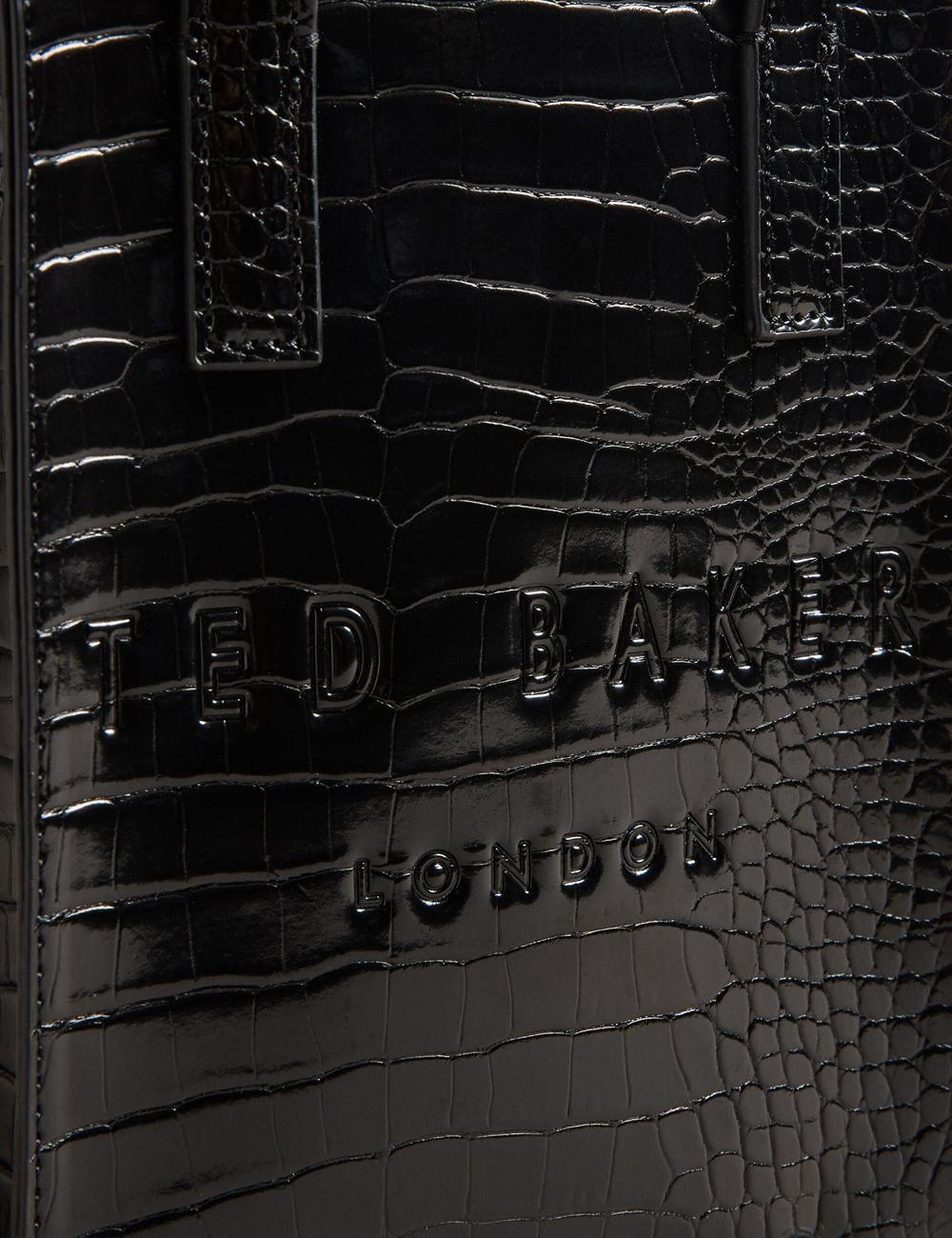 Sacs Fourre Tout Ted Baker GATOCON - Mini Croc Effect Icon Femme Noir | Paris  59768-ULHB