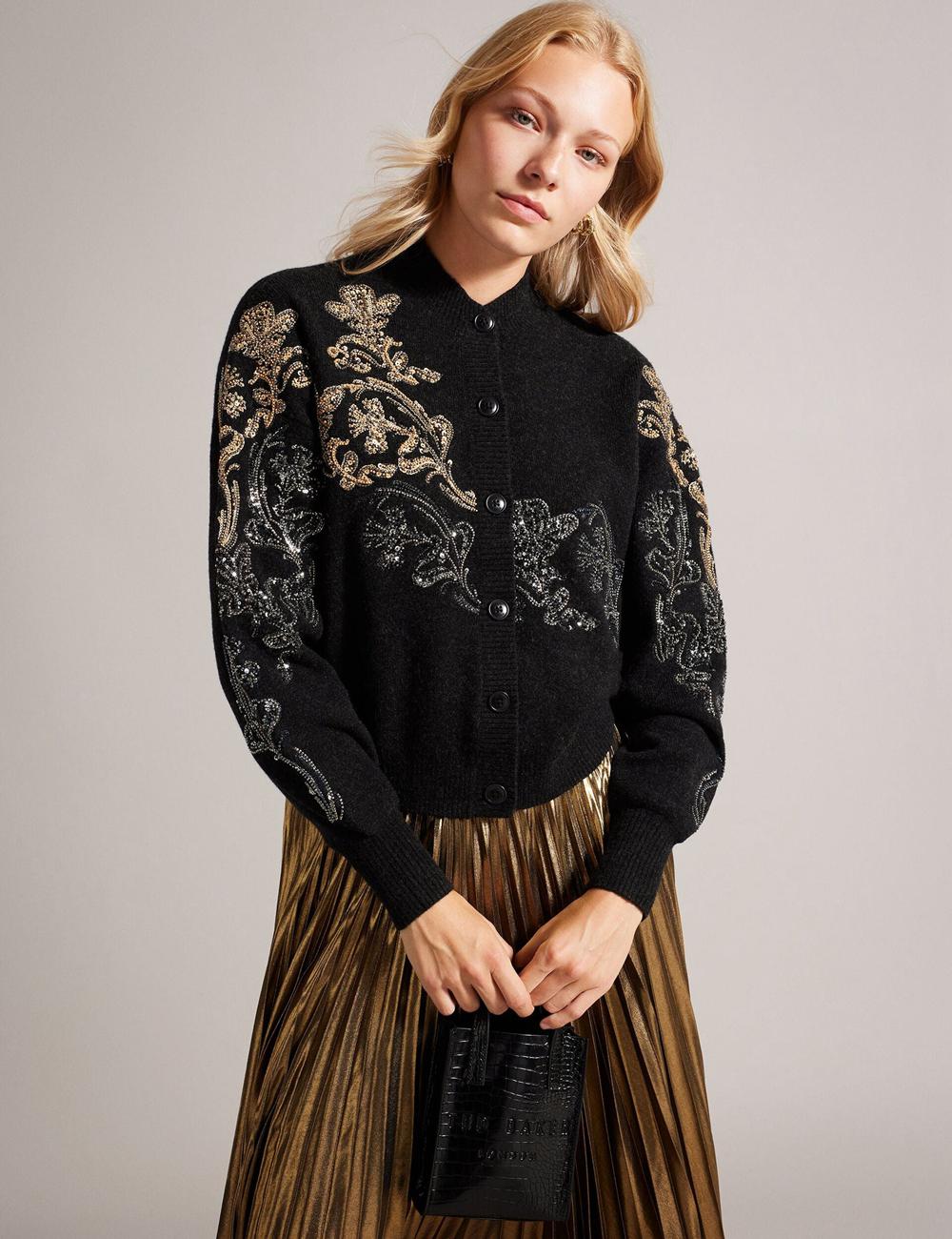 Sacs Fourre Tout Ted Baker GATOCON - Mini Croc Effect Icon Femme Noir | Paris  59768-ULHB