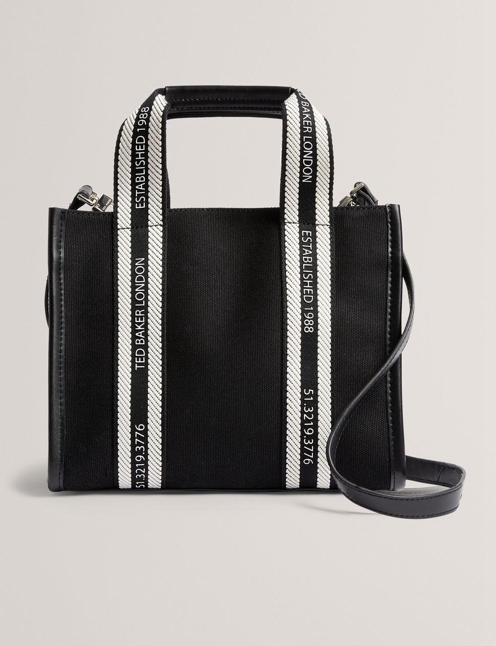 Sacs Fourre Tout Ted Baker GEORJEA - Branded Webbing Canvas Small Femme Noir | Paris  36907-HQPX