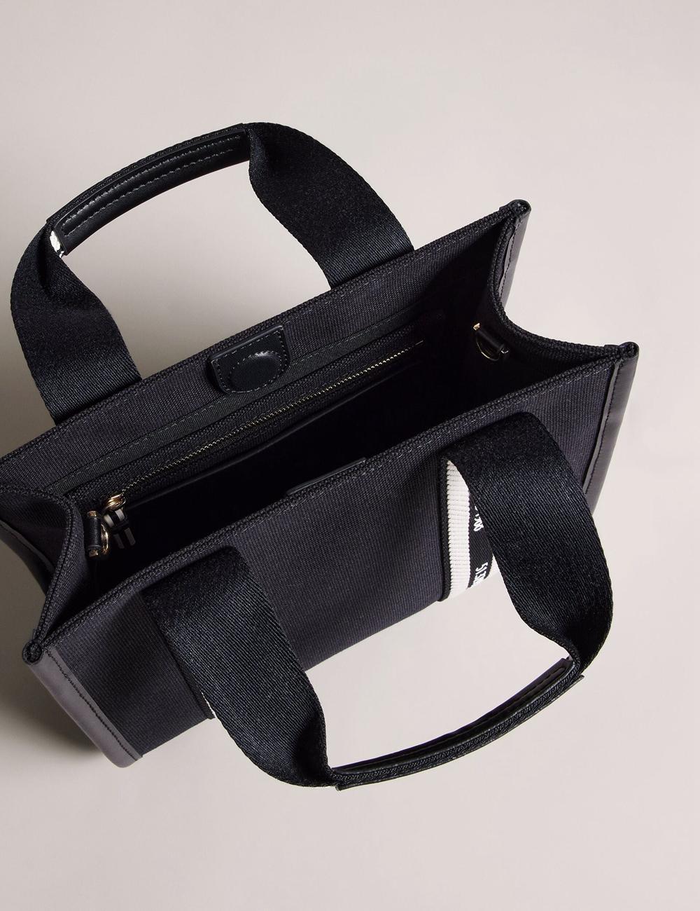 Sacs Fourre Tout Ted Baker GEORJEA - Branded Webbing Canvas Small Femme Noir | Paris  36907-HQPX
