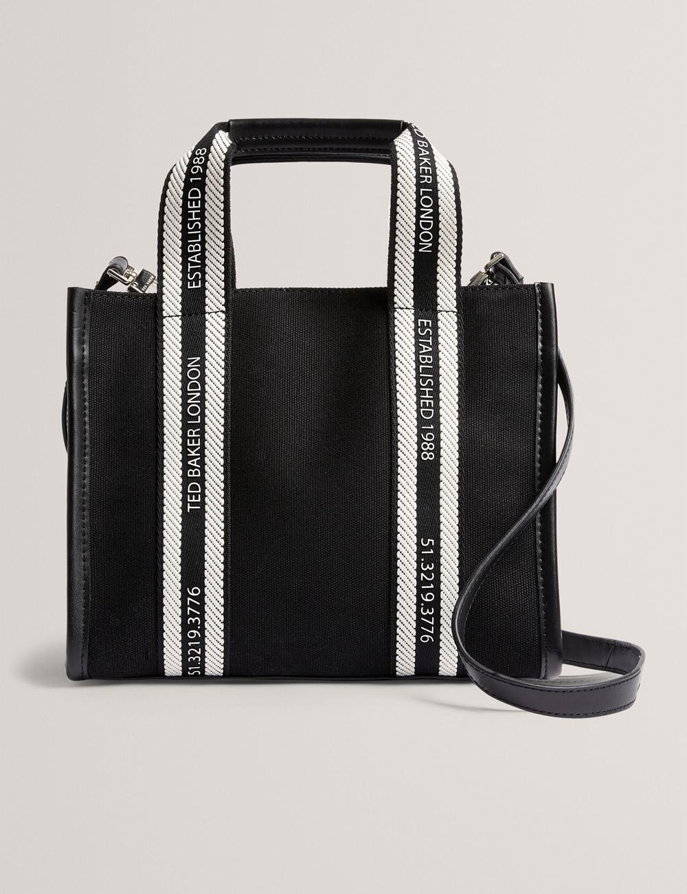 Sacs Fourre Tout Ted Baker GEORJEA - Branded Webbing Canvas Small Femme Noir | Paris  36907-HQPX