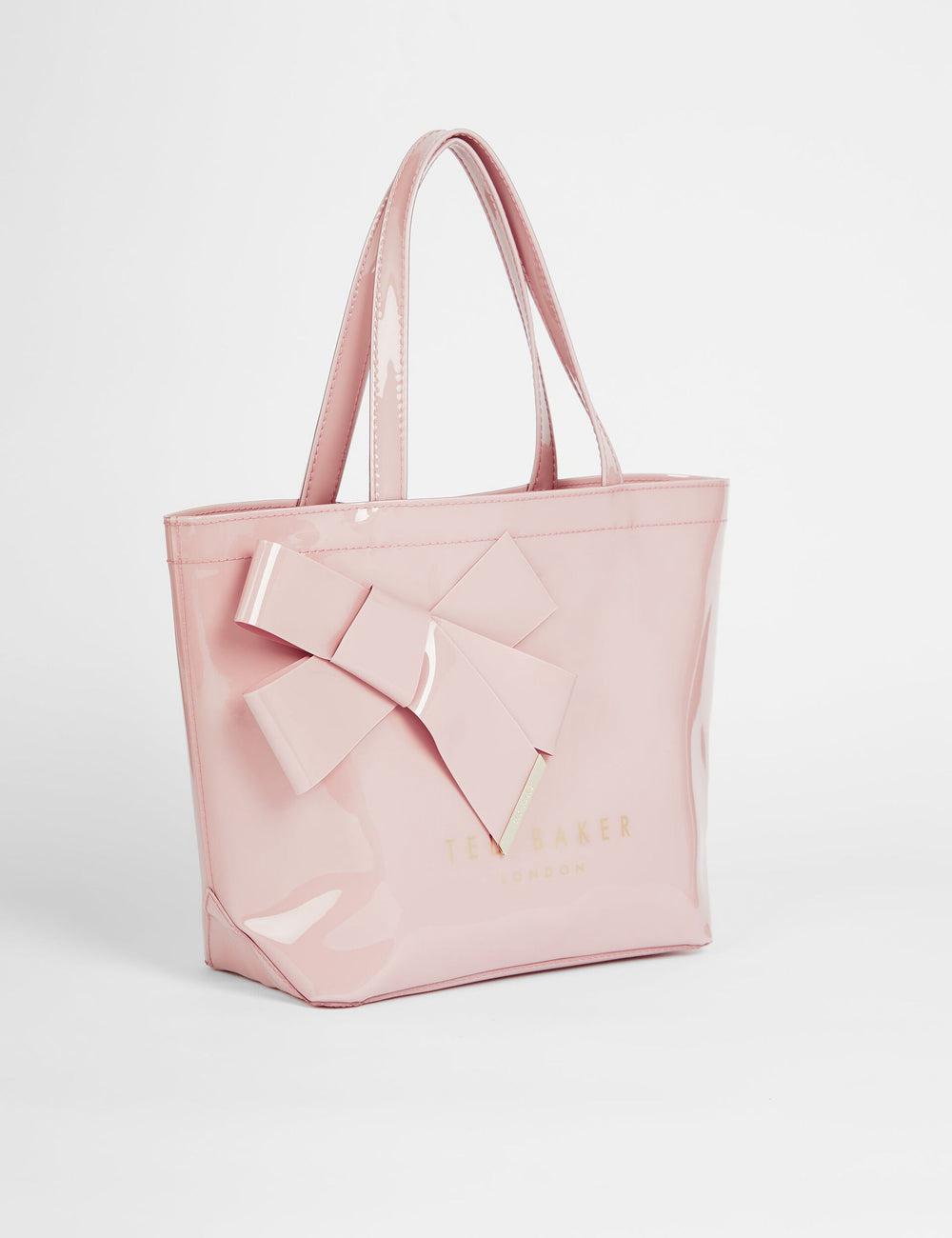 Sacs Fourre Tout Ted Baker NIKICON - Small Knot Bow Vinyl Icon Femme Rose | Paris  48071-TQRW