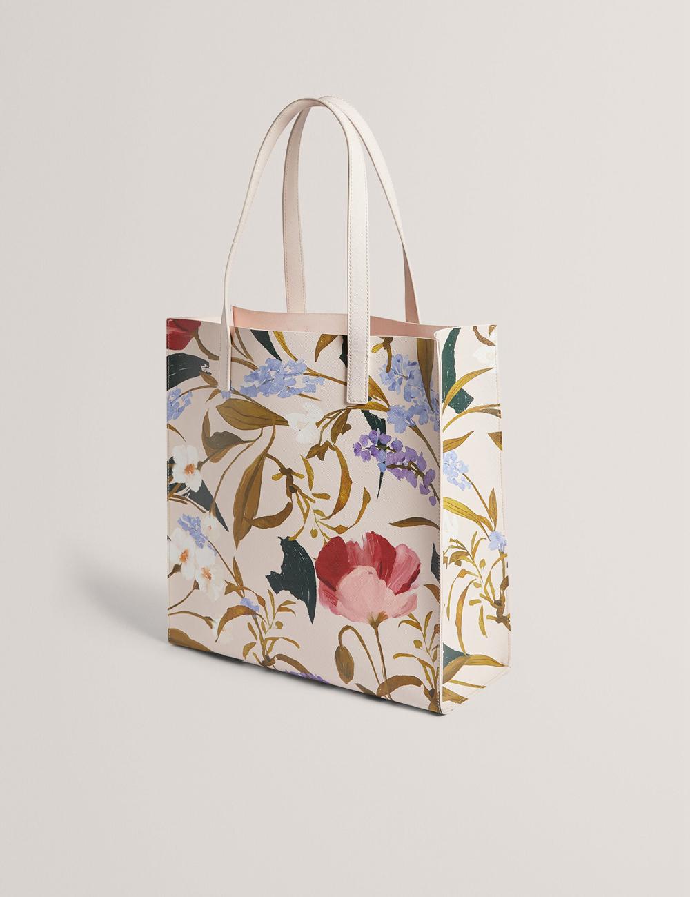 Sacs Fourre Tout Ted Baker PALAMAA - Floral Print PU Leather Large Femme Rose | Paris  57089-AVFG