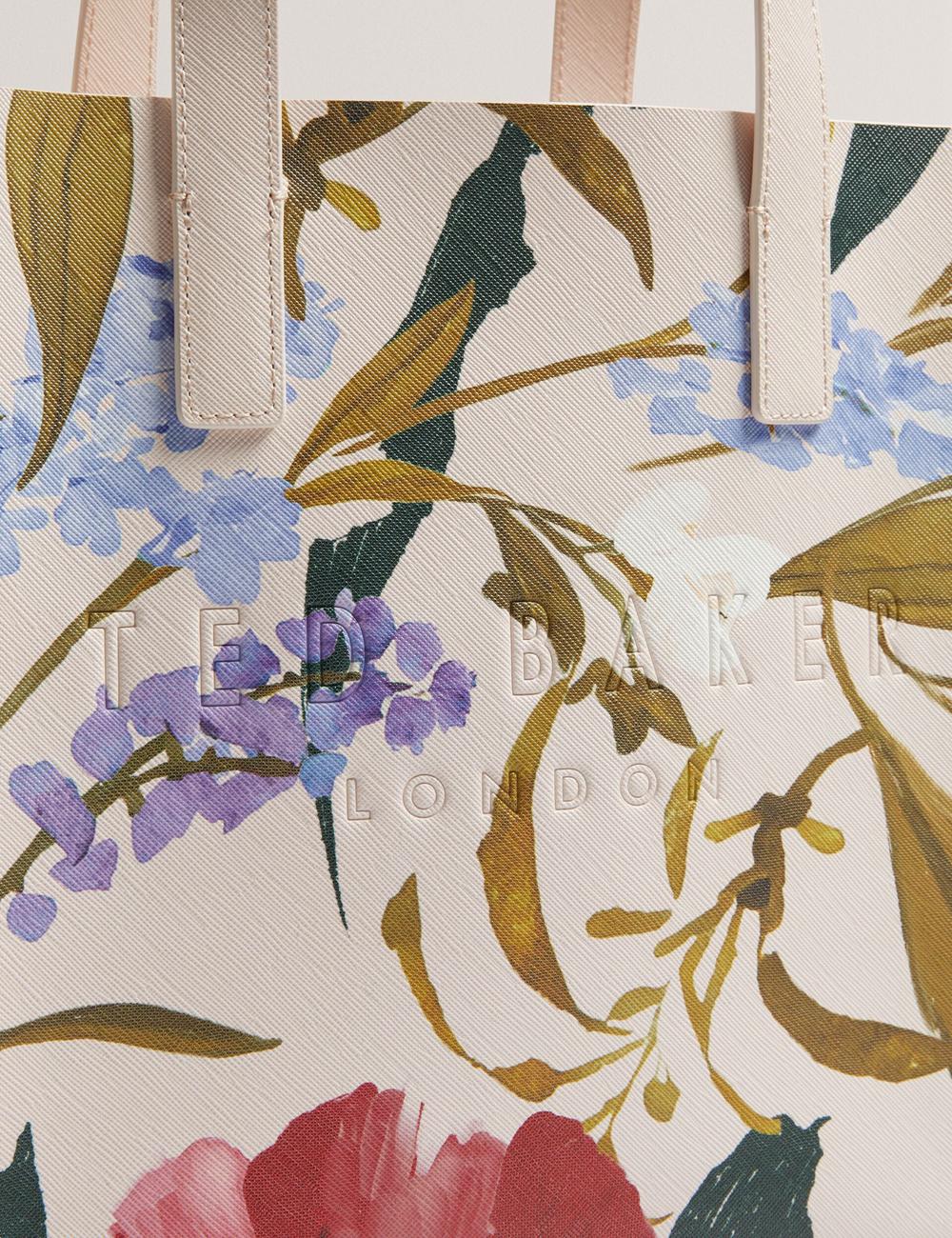 Sacs Fourre Tout Ted Baker PHYLISA - Floral Print PU Leather Small Femme Rose | Paris  96458-ZQUJ