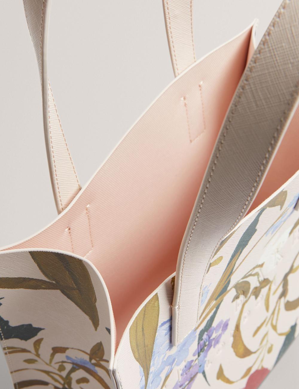 Sacs Fourre Tout Ted Baker PHYLISA - Floral Print PU Leather Small Femme Rose | Paris  96458-ZQUJ