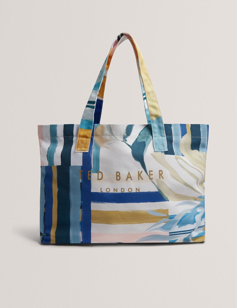 Sacs Fourre Tout Ted Baker SHELYSS - Printed Beach & Flip Flops Set Femme Vert | Paris  17594-BEOK