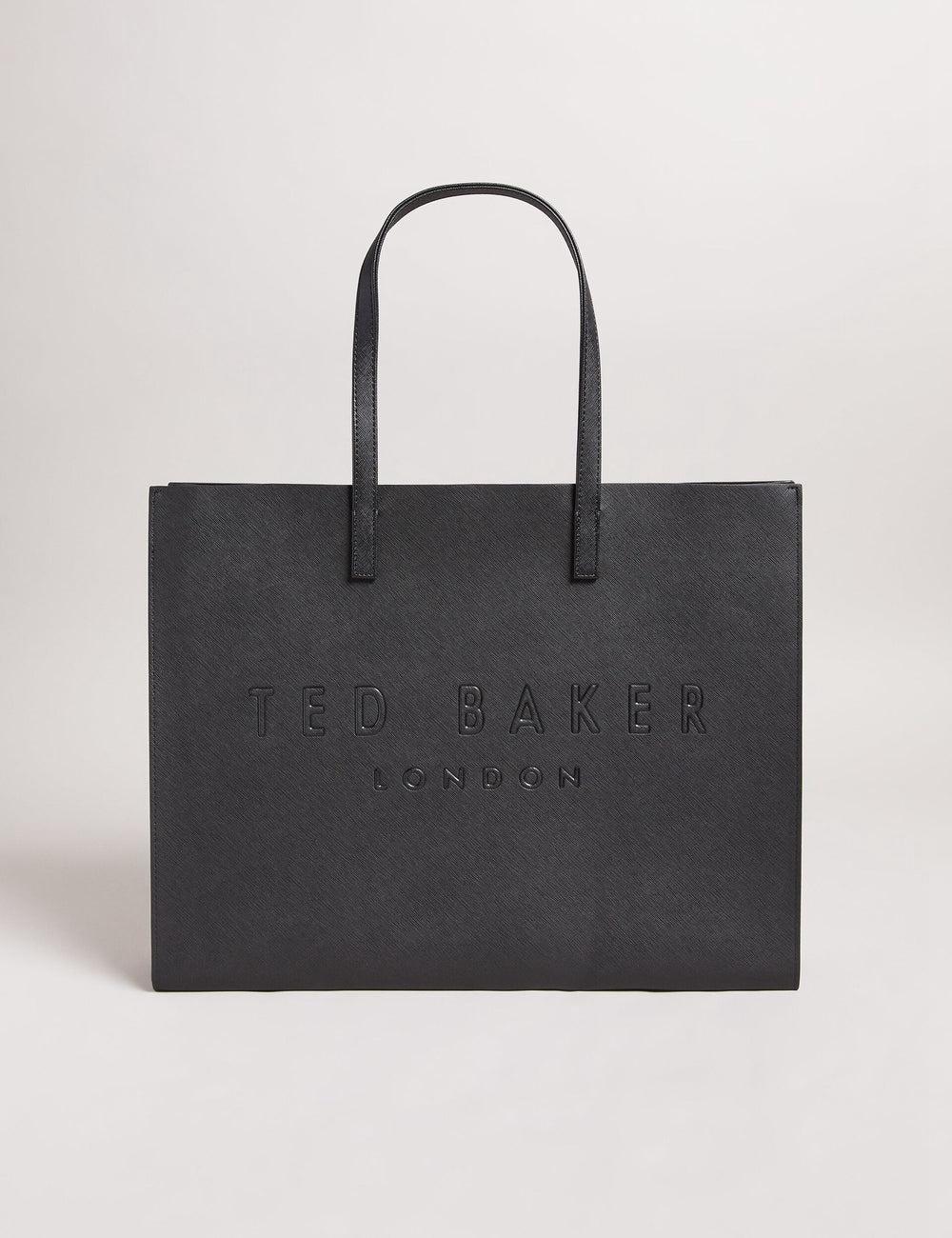 Sacs Fourre Tout Ted Baker SUKICON - Textured Faux Leather Icon Femme Noir | Paris  74302-XWMR