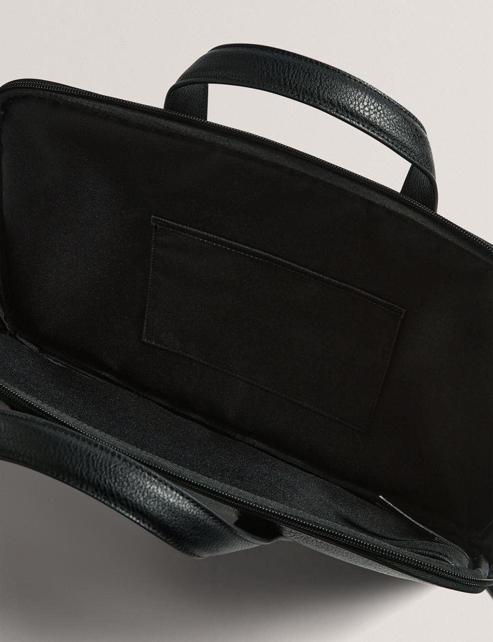 Sacs À Documents Ted Baker KEDRIK - Stripe Detail Faux Leather Homme Noir | Paris  12936-IDVU