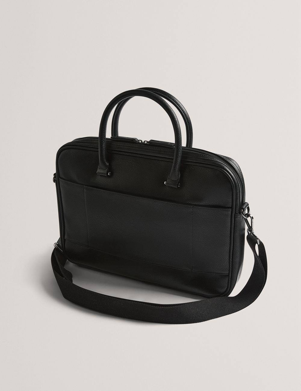 Sacs À Documents Ted Baker KENRIIK - Faux Leather Striped Panel Homme Noir | Paris  73421-KCPQ