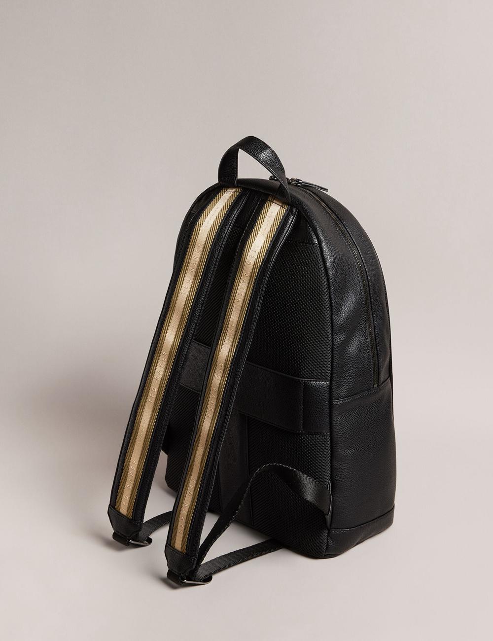Sacs à Dos Ted Baker KAILEB - Webbing Strap Faux Leather Homme Noir | Paris  26135-KIVG