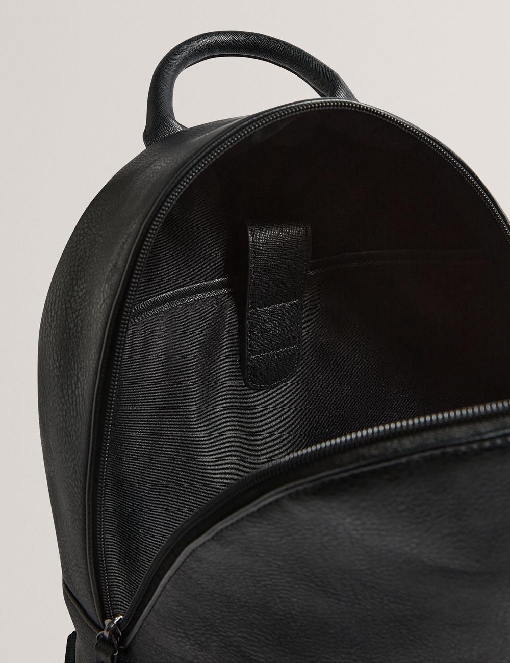 Sacs à Dos Ted Baker KEIIGAN - Striped Panel PU Reporter Homme Noir | Paris  28309-YGFC