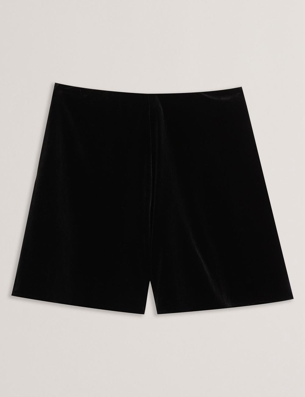 Short Ted Baker DURVLA - Velvet High Waisted Wide Leg Femme Noir | Paris  57984-WLER