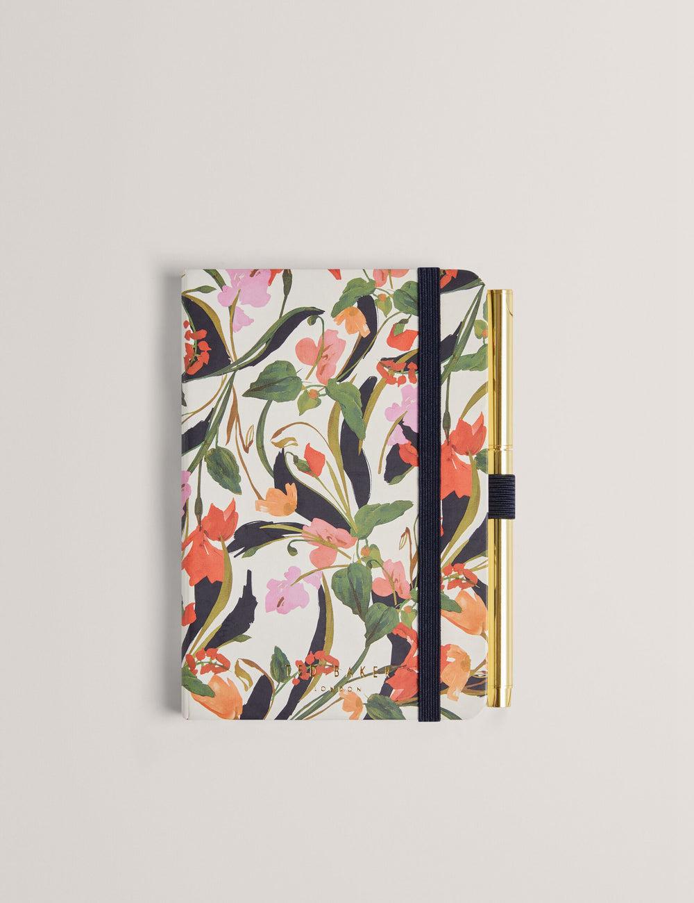 Stationary Ted Baker WHINNA - Floral Print A6 Notebook & Pen Femme Blanche | Paris  35728-MPDY