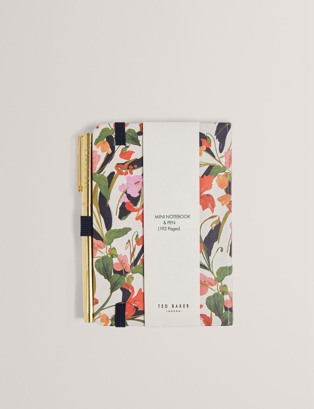Stationary Ted Baker WHINNA - Floral Print A6 Notebook & Pen Femme Blanche | Paris  35728-MPDY