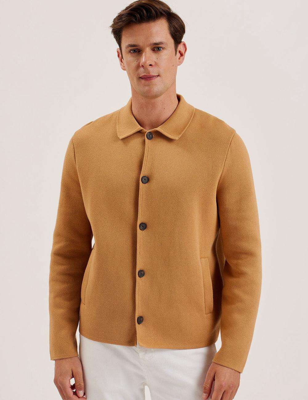 Surchemise Ted Baker FREDER - Knitted Cotton Blend Homme Marron | Paris  84926-IBAN