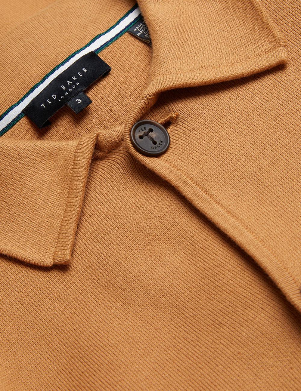 Surchemise Ted Baker FREDER - Knitted Cotton Blend Homme Marron | Paris  84926-IBAN