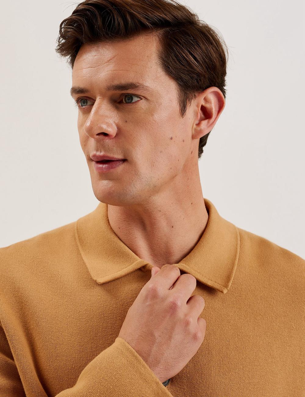 Surchemise Ted Baker FREDER - Knitted Cotton Blend Homme Marron | Paris  84926-IBAN