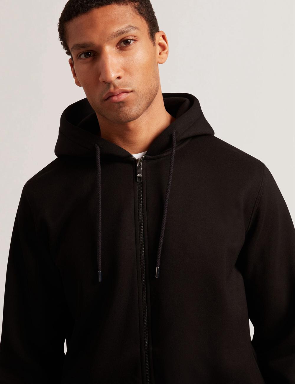 Sweat a Capuche Ted Baker EPIO - Zip Through Neoprene Homme Noir | Paris  60837-BIGR