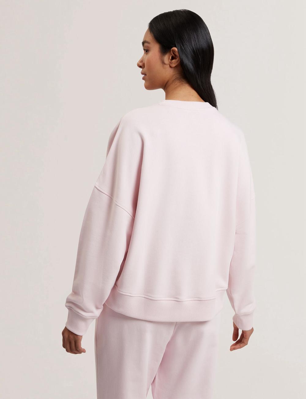Sweats Ted Baker STIILA - Embroidered Logo Pure Cotton Femme Rose | Paris  02185-NPCK