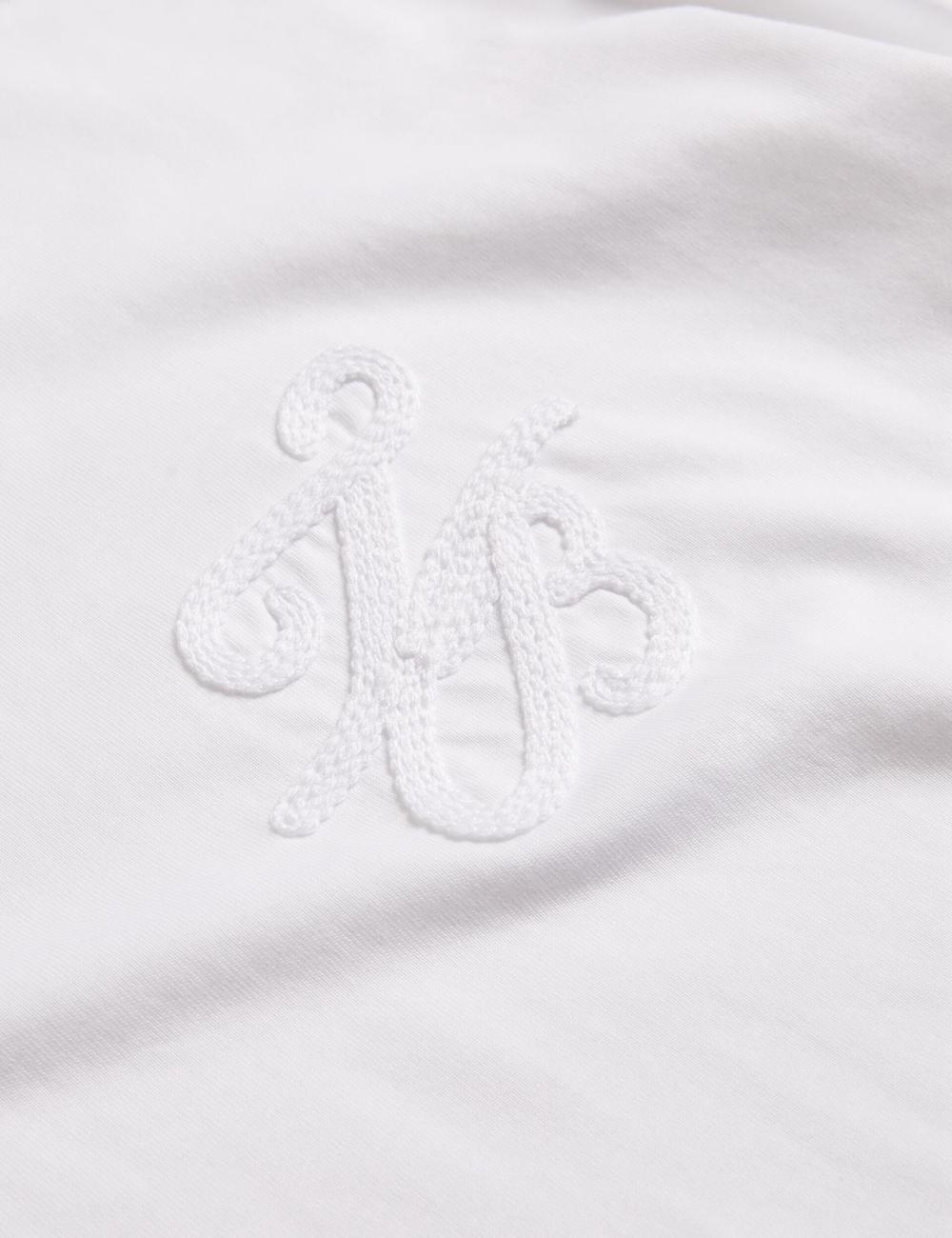 T Shirts Ted Baker MALORRY - Embroidered Logo Boxy Cotton Femme Blanche | Paris  81042-NVHI