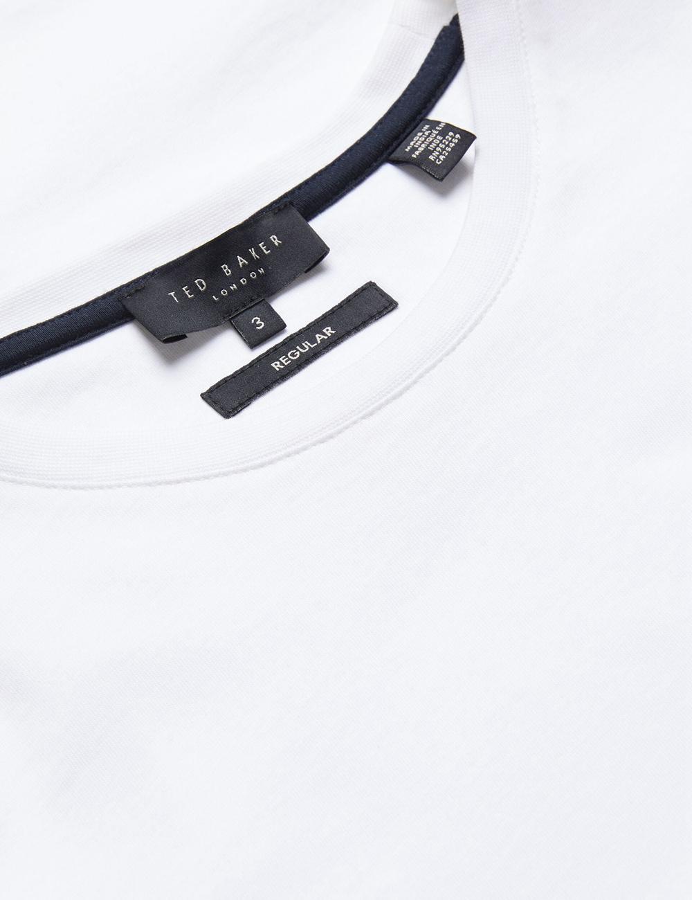 T Shirts Ted Baker TYWINN - Classic Crew Neck Cotton Homme Blanche | Paris  19745-PDLM