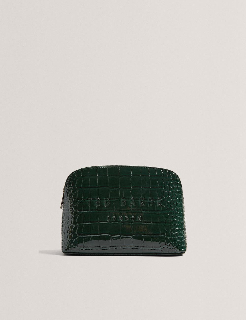 Trousse De Maquillage Ted Baker CROCALA - Croc Effect Faux Leather Femme Vert | Paris  35106-FTDV