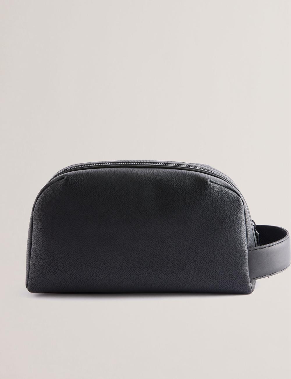 Trousse De Toilette Ted Baker LANIIS - Grained Bonded Leather Homme Noir | Paris  41732-ETHF