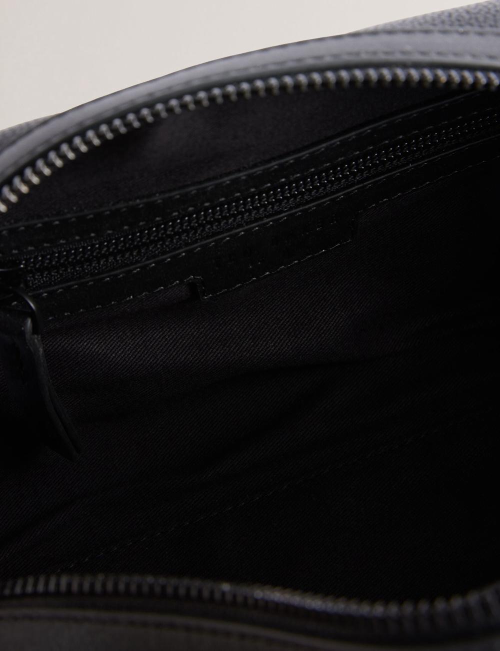 Trousse De Toilette Ted Baker LANIIS - Grained Bonded Leather Homme Noir | Paris  41732-ETHF