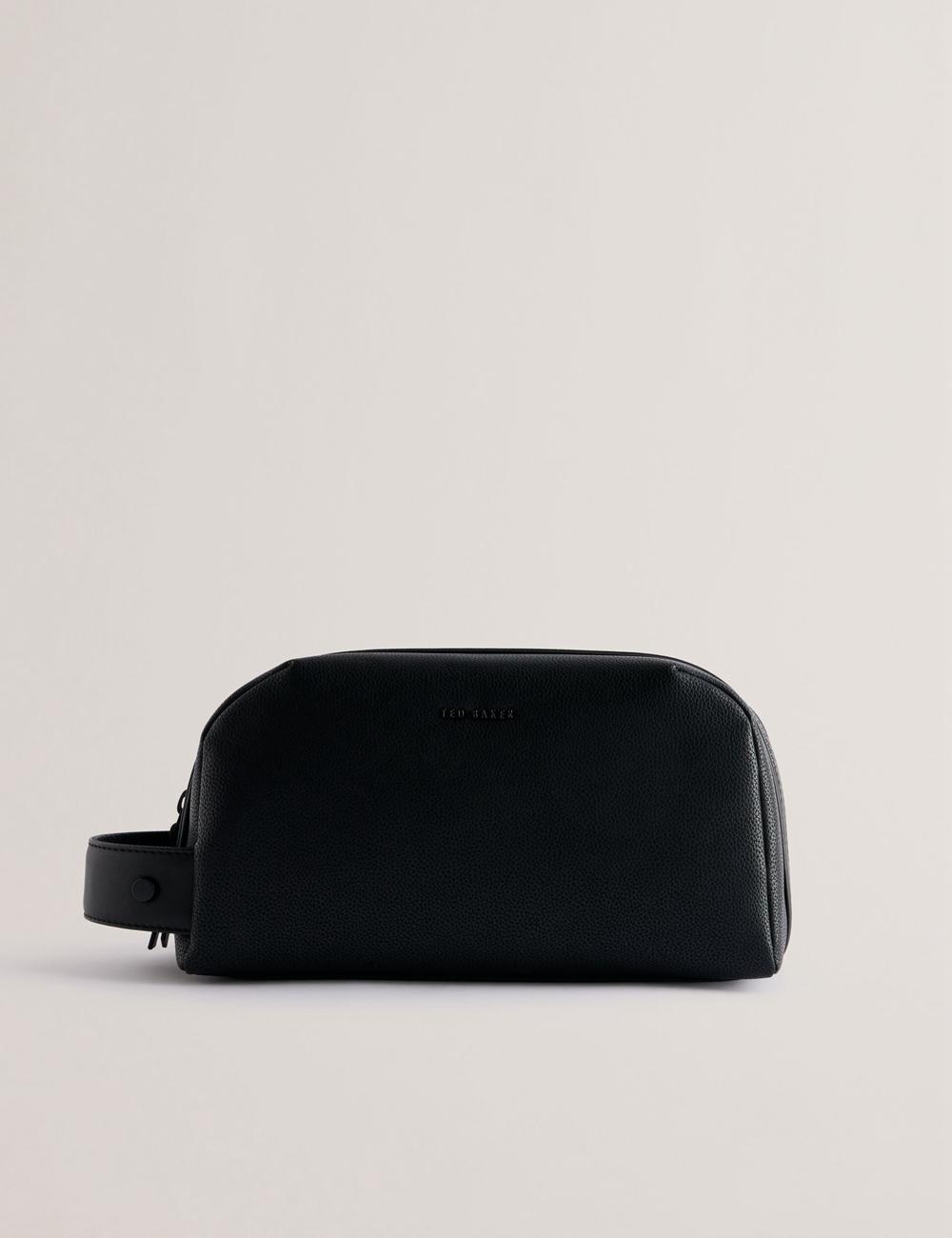 Trousse De Toilette Ted Baker LANIIS - Grained Bonded Leather Homme Noir | Paris  41732-ETHF