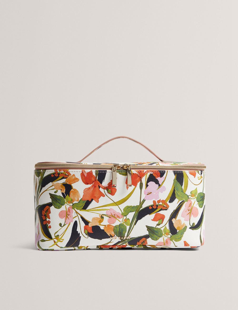 Trousse De Toilette Ted Baker LOUISII - Floral PU Top Handle Large Femme Blanche | Paris  57832-PVZB
