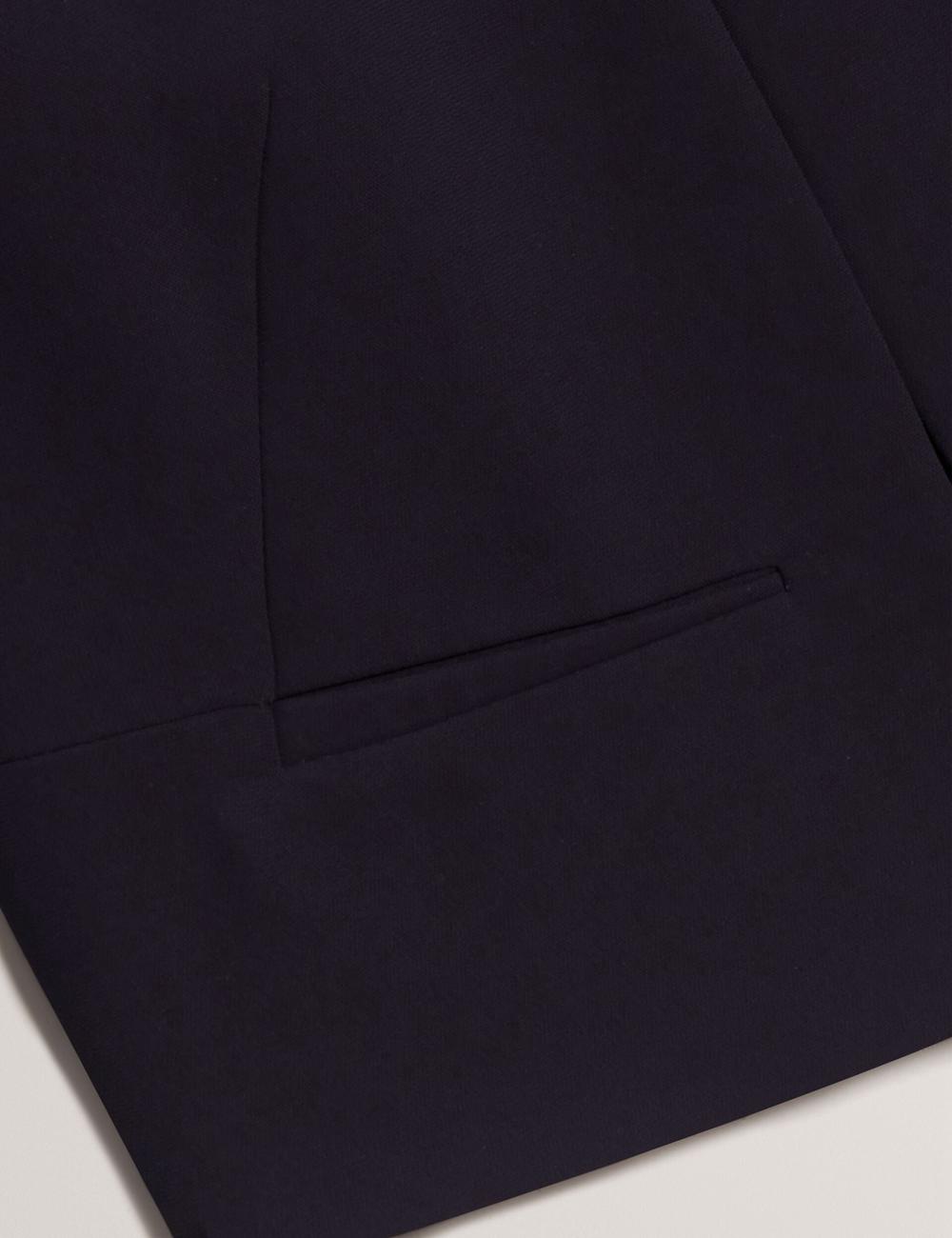 Vestes Ted Baker MANABJL - Tailored Round Neck Cropped Open Femme Bleu Marine | Paris  30459-QSAX