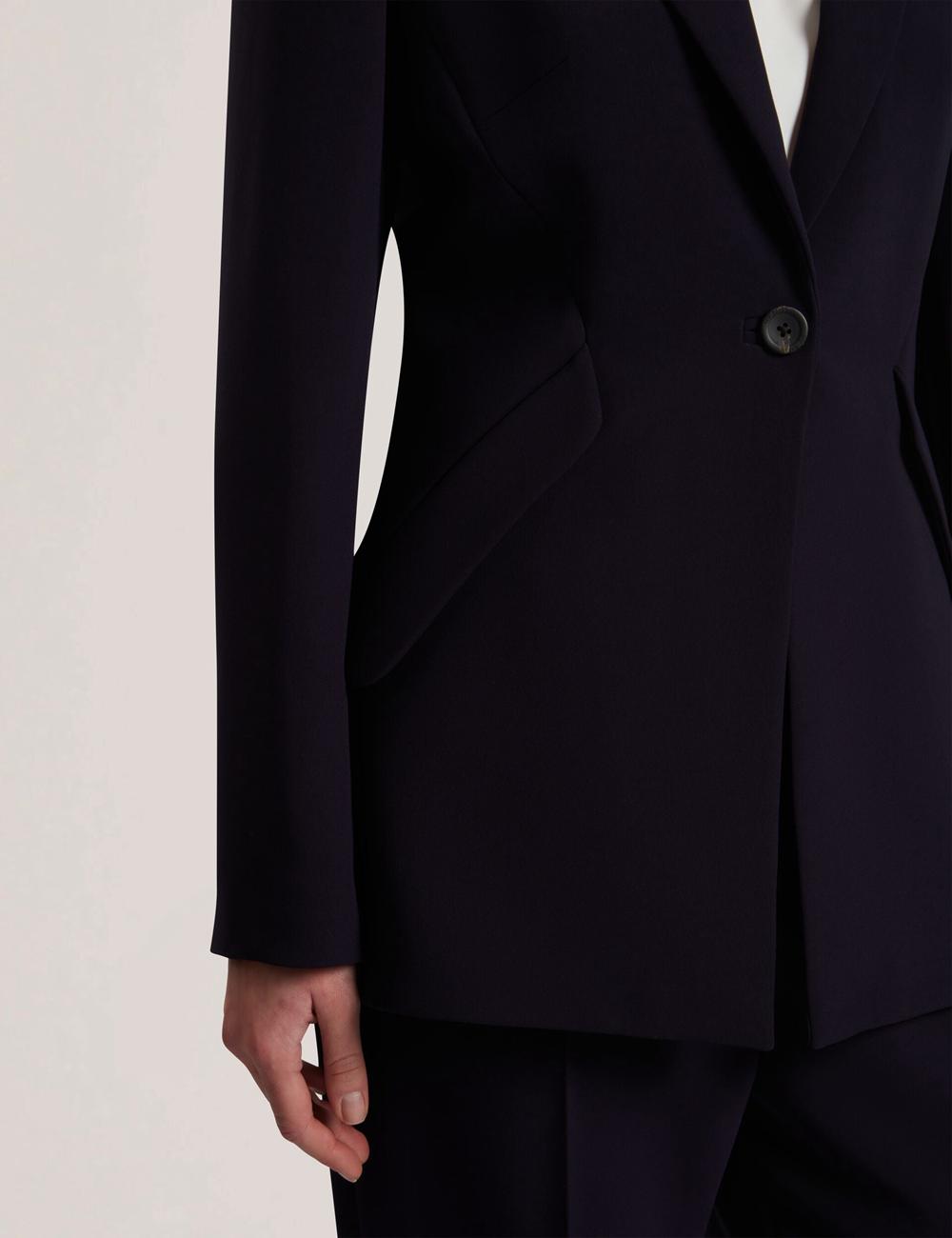 Vestes Ted Baker MANABL - Slim Fit Single Breasted Tailored Blazer Femme Bleu Marine | Paris  49280-MBXQ