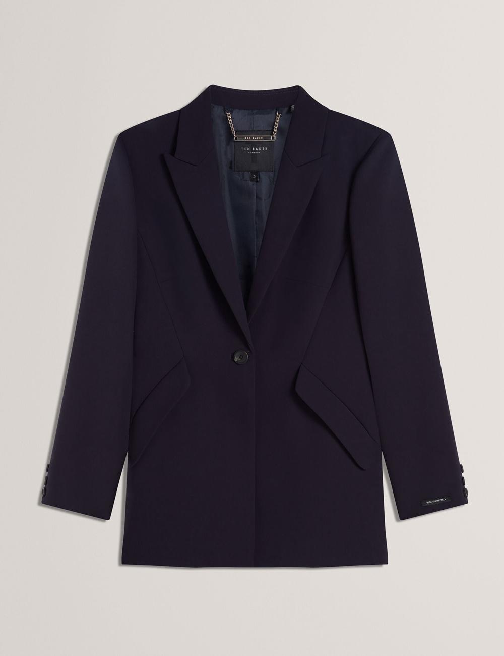 Vestes Ted Baker MANABL - Slim Fit Single Breasted Tailored Blazer Femme Bleu Marine | Paris  49280-MBXQ