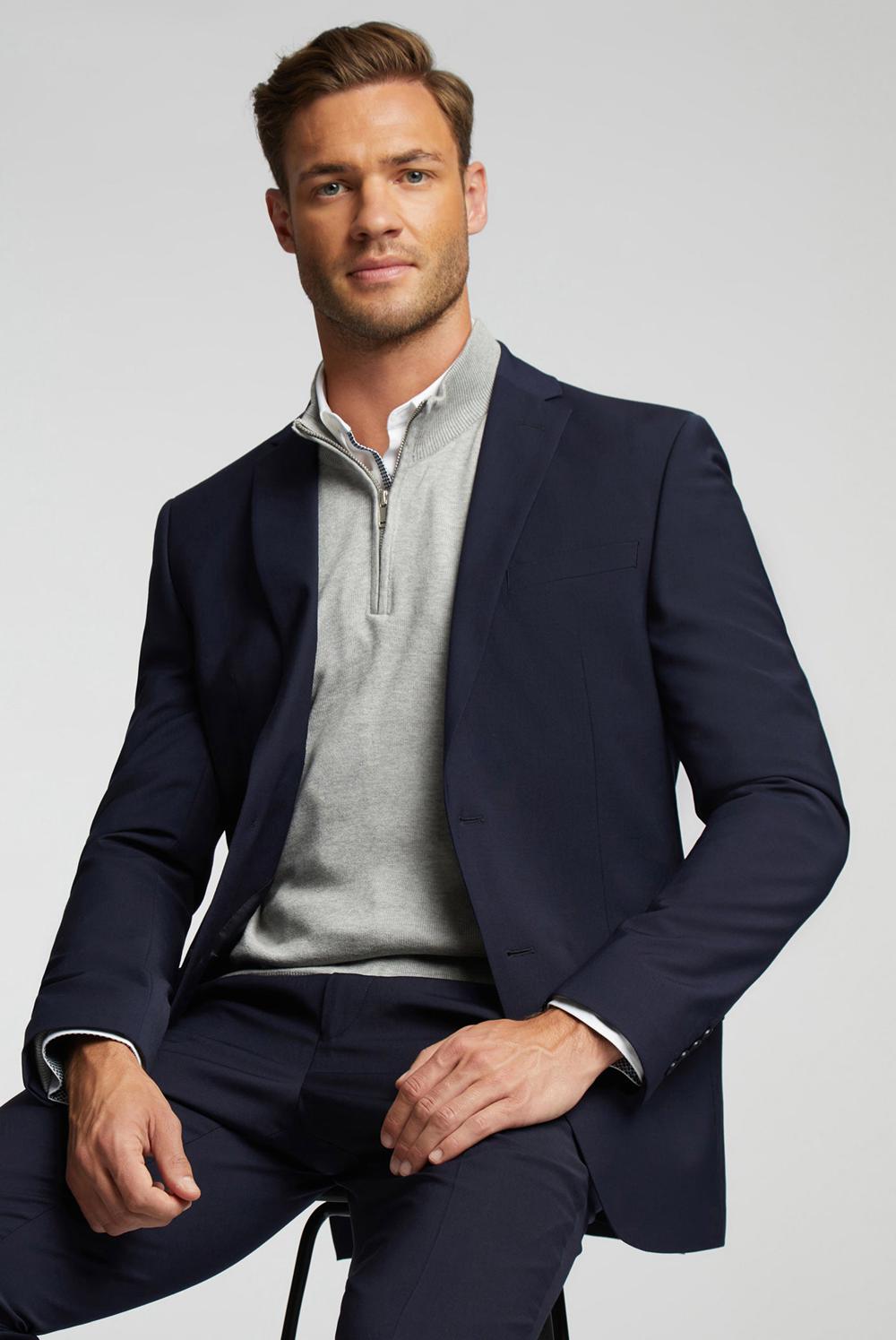 Vestes Ted Baker PANAMA - Wool Blend Slim Fit Suit Homme Bleu Marine | Paris  53970-LYGM