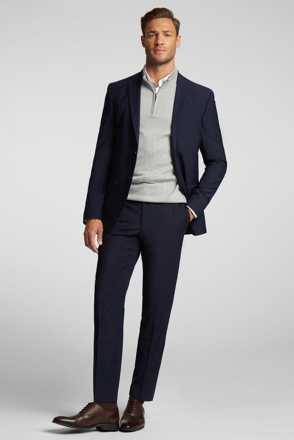 Vestes Ted Baker PANAMA - Wool Blend Slim Fit Suit Homme Bleu Marine | Paris  53970-LYGM